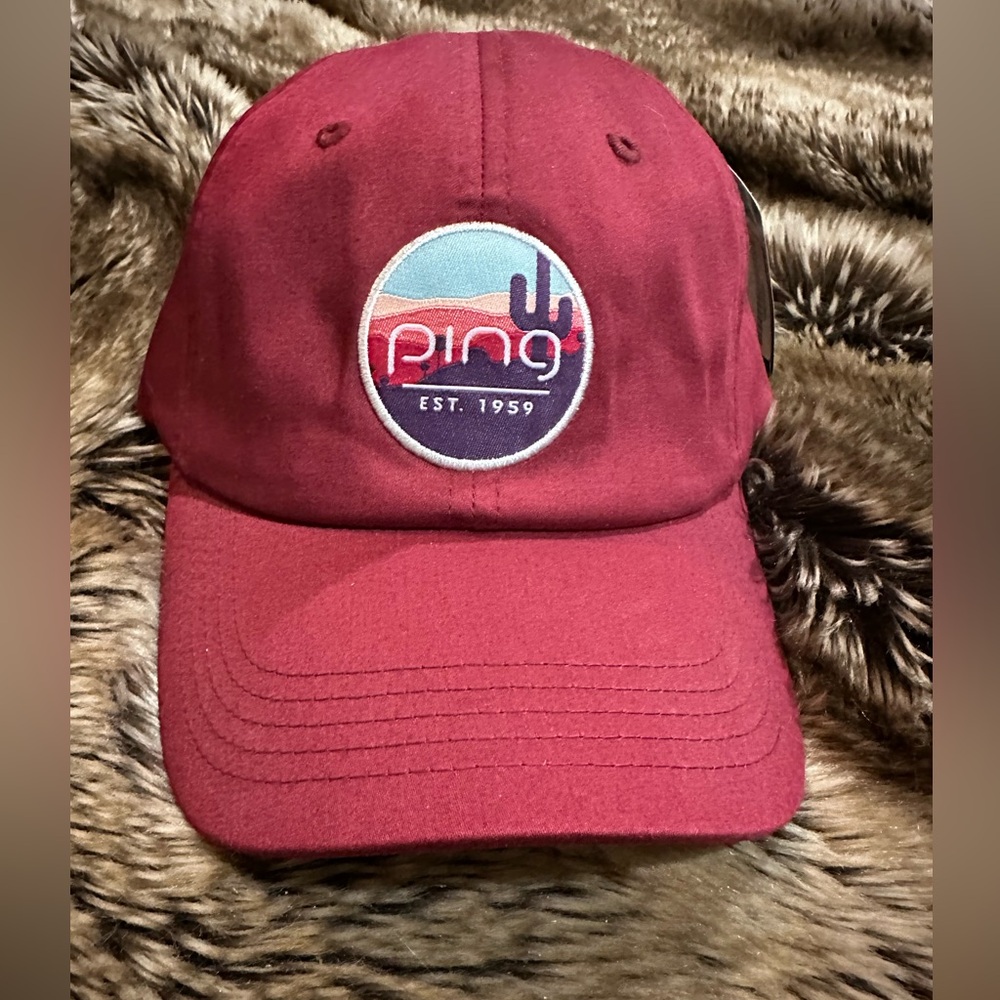 Women’s Ping Maroon Cap with Desert Patch